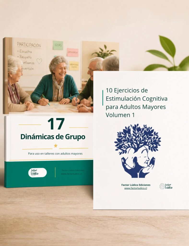 Actividades descargables con ejercicios cognitivos y dinámicas de grupo para talleres con adultos mayores